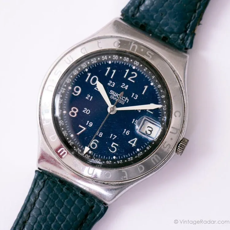 HAPPY JOE BLUE YGS400 Swatch Irony Watch | 1993 Vintage Swatch Irony