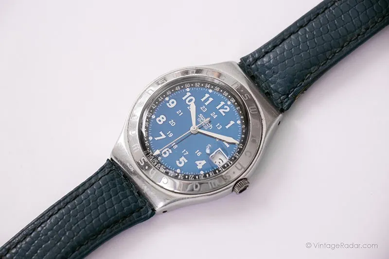 HAPPY JOE BLUE YGS400 Swatch Irony Watch | 1993 Vintage Swatch Irony