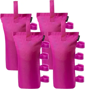 Heavy Duty Canopy Weight Bags(150LBS) for Pop up Canopy Tent, Leg Canopy Weights Sand Bags for Instant Outdoor Sun Shelter Canopy/Patio Umbrella,Set of 4, Pink(Without Sand)
