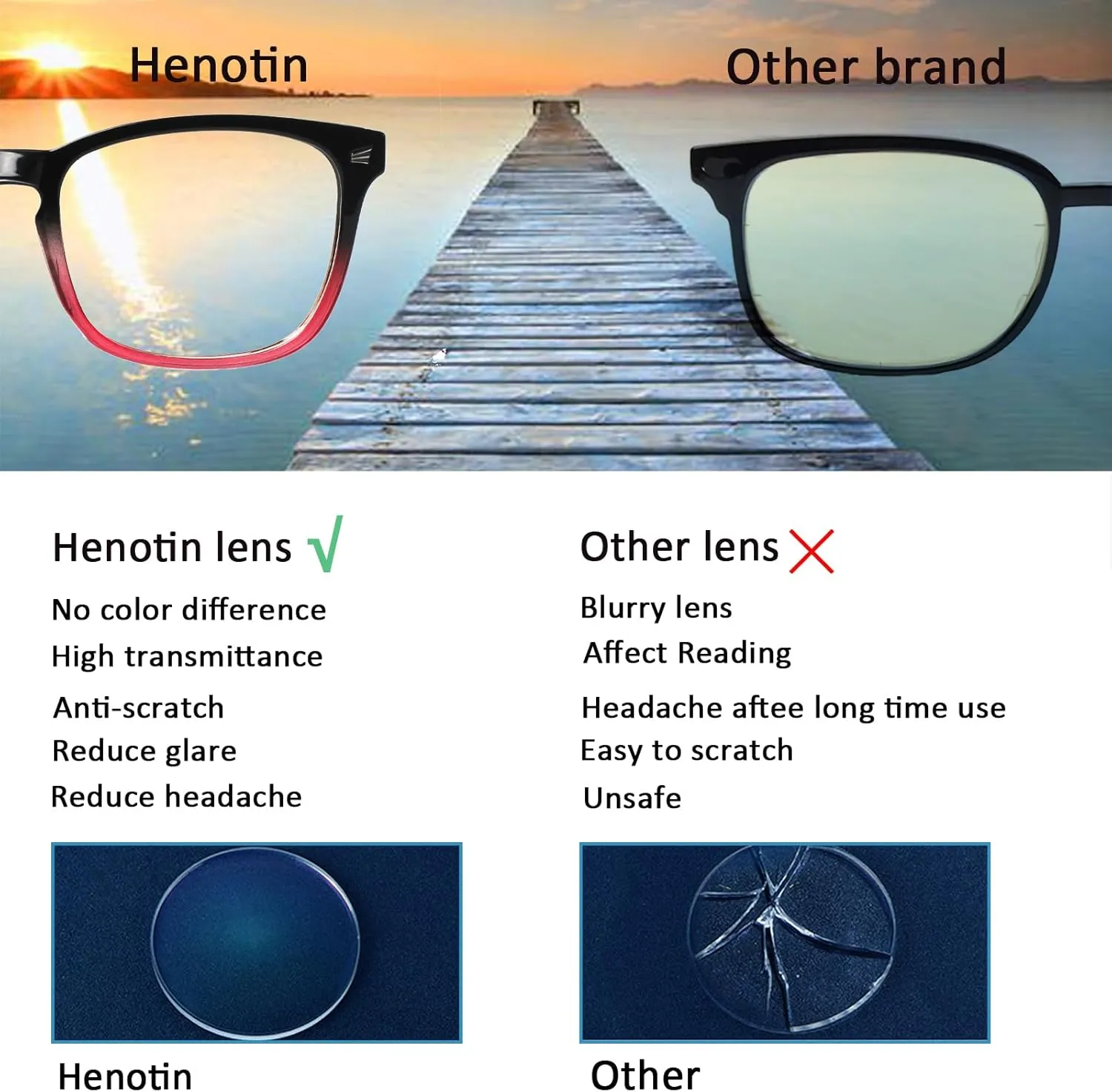 Henotin 4-Pack Blue Light Blocking Reading Glasses Women Men,Spring Hinge Computer Readers,Anti UV Ray Square Nerd Eyeglasses (Mixed Color-A, 0.50)