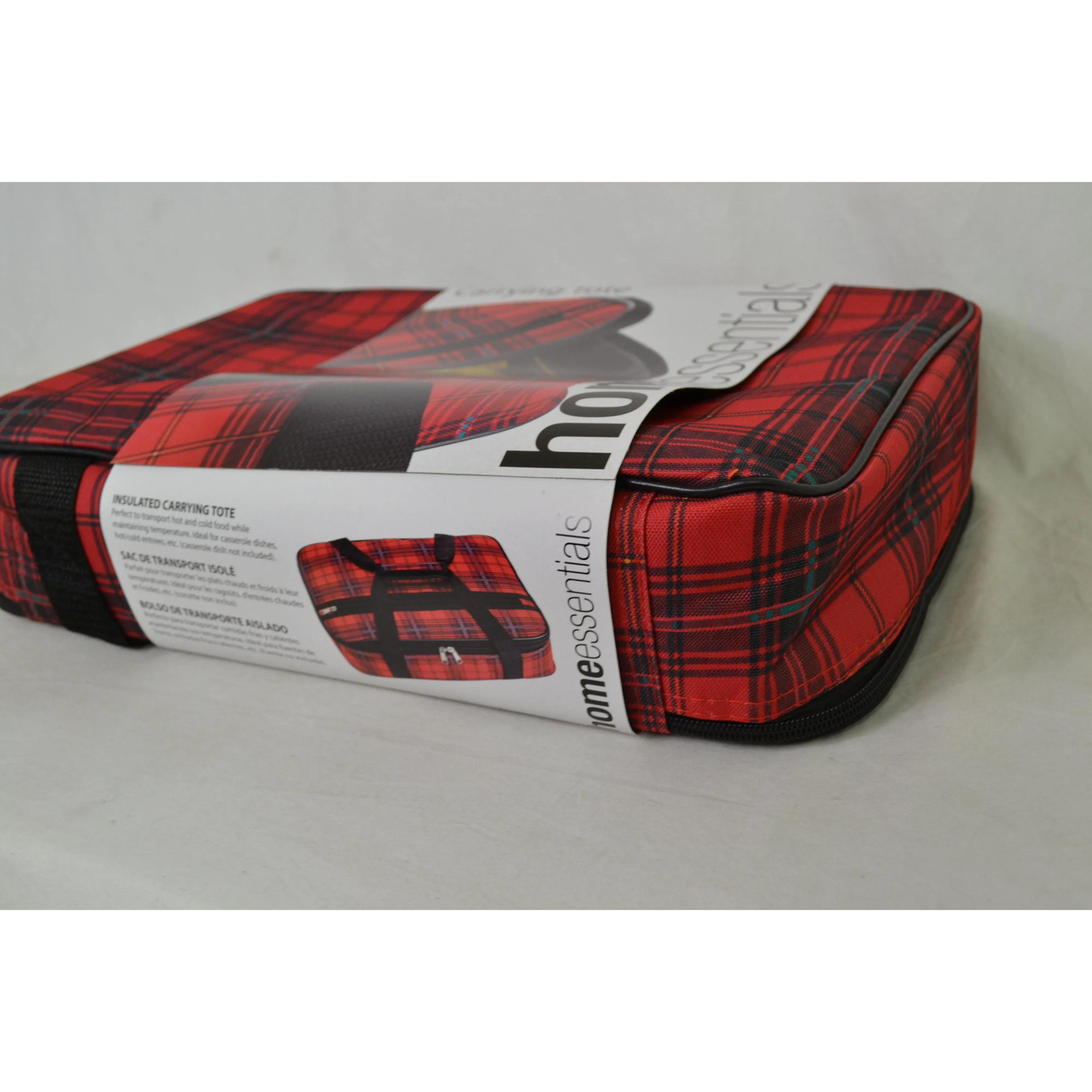 Home Essentials & Beyond Insulated Casserole Carrier Red Checkered