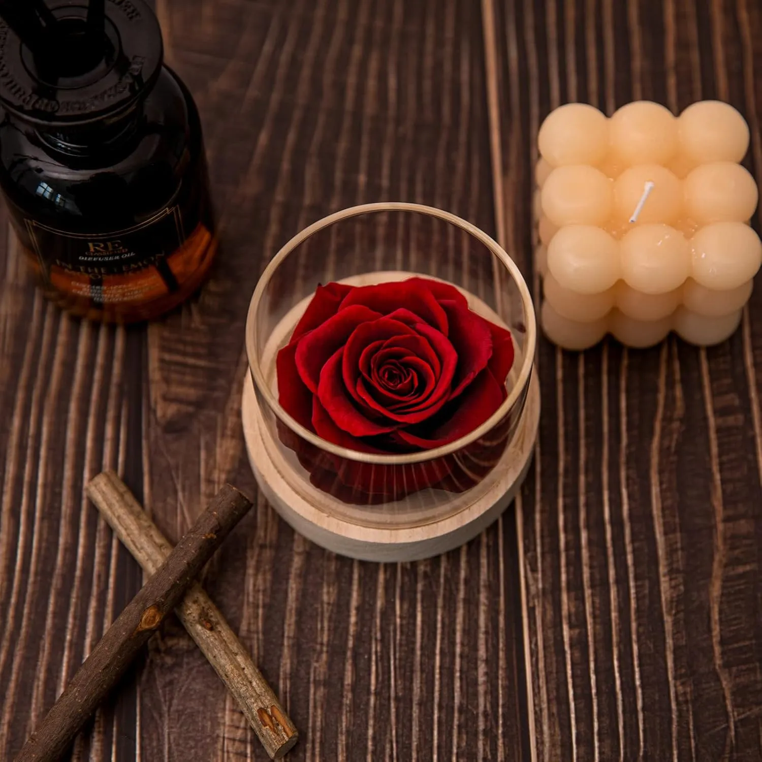 Home Scent Rose Real Fragrance Rose Last 4 Months Gifts for Women/Her Valentines Day Birthday