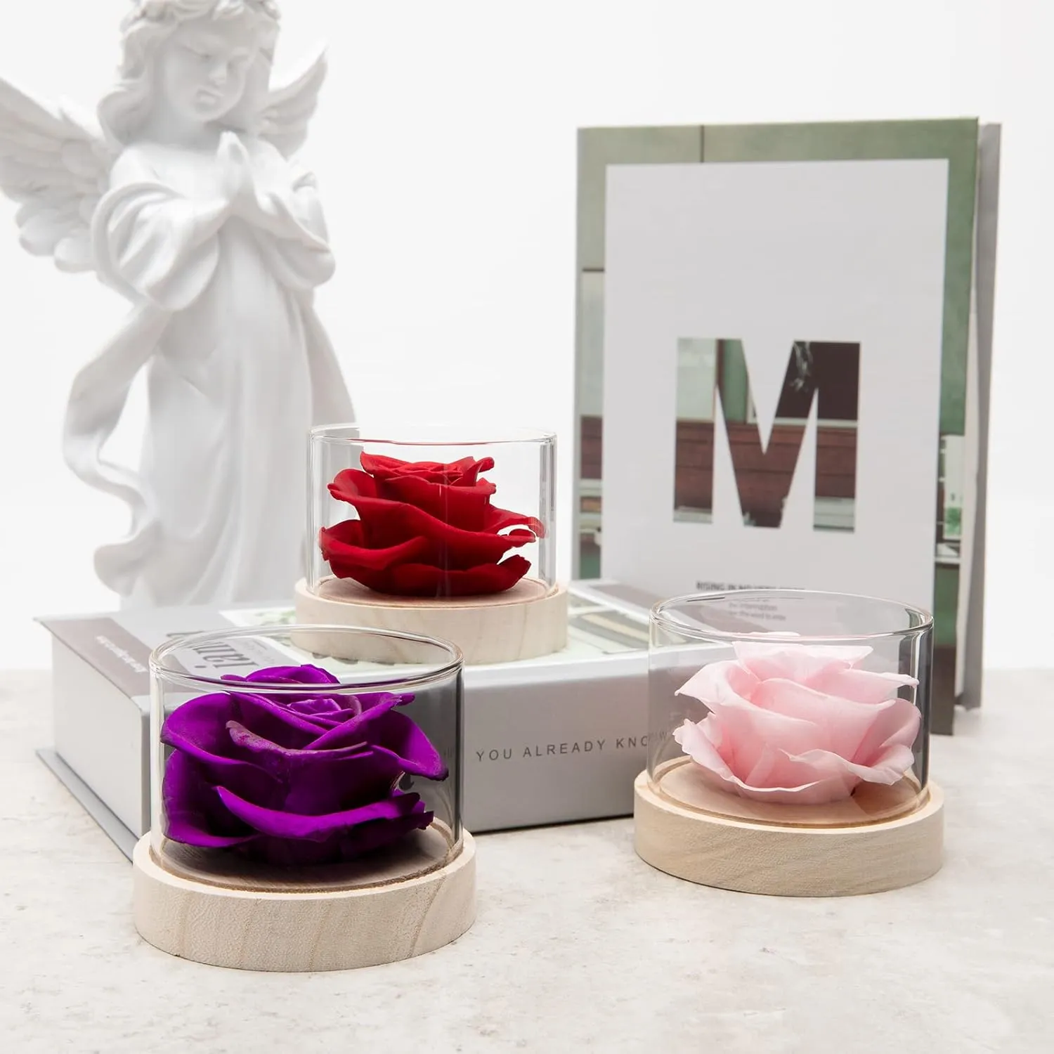 Home Scent Rose Real Fragrance Rose Last 4 Months Gifts for Women/Her Valentines Day Birthday