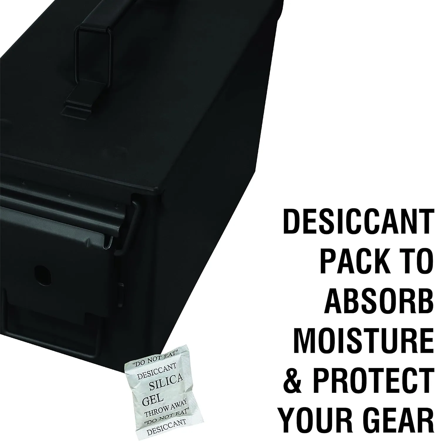HOMESTEAD 50 Cal Metal Ammo Can - New Steel M2A1 Military Ammo Box, Airtight and Water-Resistant Ammo Box for Storage