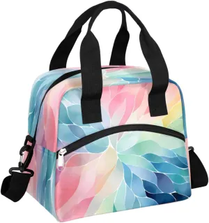 Hummingbirds Lovely Decor Insulated Lunch Bag Women Reusable Lunch Tote for Adult Men Adjustable Shoulder Strap Cooler Durable Lunch Box for Picnic Office Work Travel