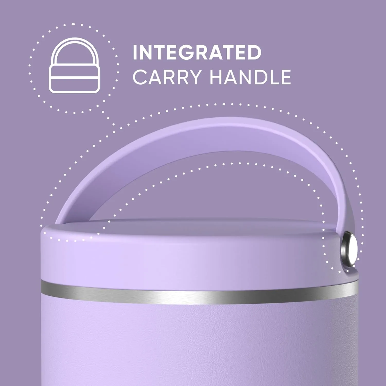 Hydrapeak 32oz Stainless Steel Vacuum Insulated Thermos Food Jar | Thermos for Hot Food and Cold Food, Wide Mouth Leak-Proof Soup Thermos for Adults, 10 Hours Hot and 16 Hours Cold (Lavender)