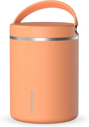 Hydrapeak 32oz Stainless Steel Vacuum Insulated Thermos Food Jar | Thermos for Hot Food and Cold Food, Wide Mouth Leak-Proof Soup Thermos for Adults, 10 Hours Hot and 16 Hrs Cold (Apricot Crush)
