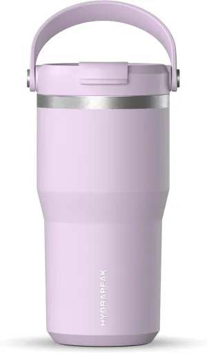 Hydrapeak Nomad 24 oz Tumbler with Handle and Straw Lid, Leakproof, Double Insulated, 24oz Cup Stainless Steel (Blush)