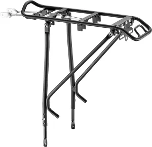 Ibera Bike Rack - Bicycle Touring Carrier Plus  for Disc Brake/Non-Disc Brake Mount, Fat Tire Bikes, Frame-Mounted for Heavier Top & Side Loads, Height Adjustable for 26"-29" Frames