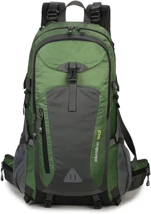 ILOOXI Internal Frame Hiking Backpack 40L/50L/60L Waterproof Outdoor Day Pack, Lightweight Sport Travel Daypack Camping Travel Backpack (Color : Green, Size : 40L)