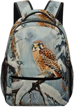 in Snowscape Kestrel Cute Backpack Printed Shoulder Bag Laptop Backpack Travel Daypack for Business School Travel