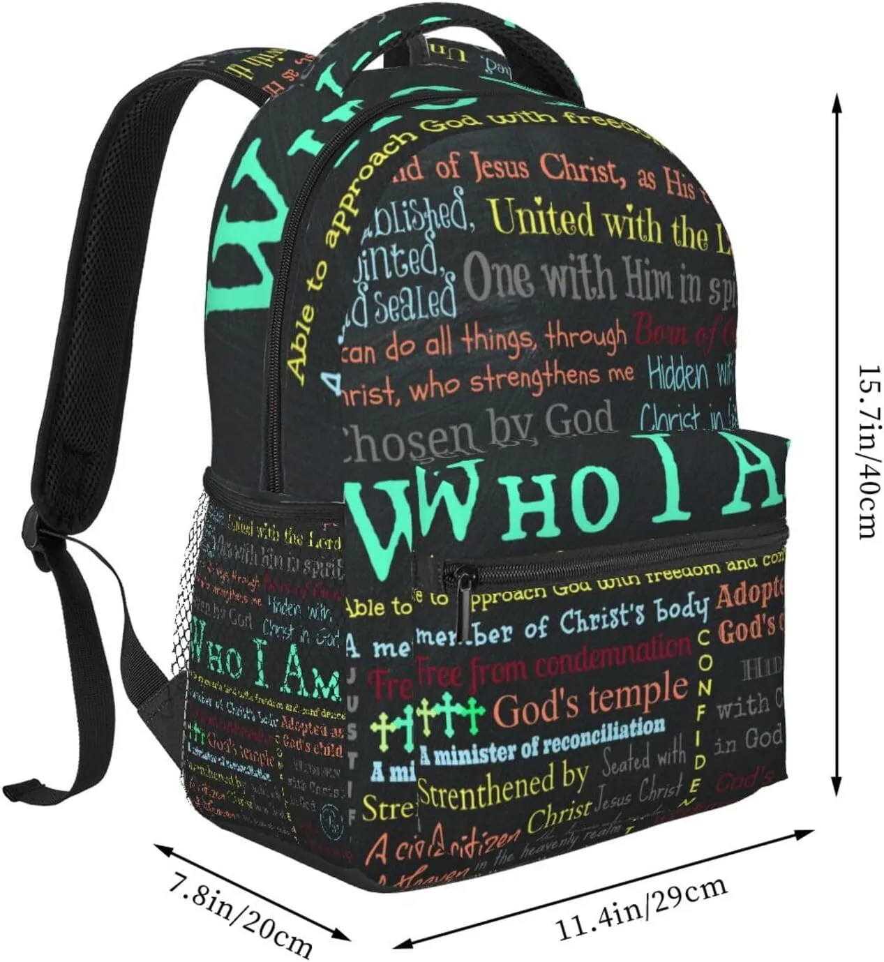 Inspirational Bible Scripture Backpack Christian Book Bags for Boys Girls Elementary School Bags Back to School Gift Bookbag 2nd 3rd 4th 5th 6th Grade One Size