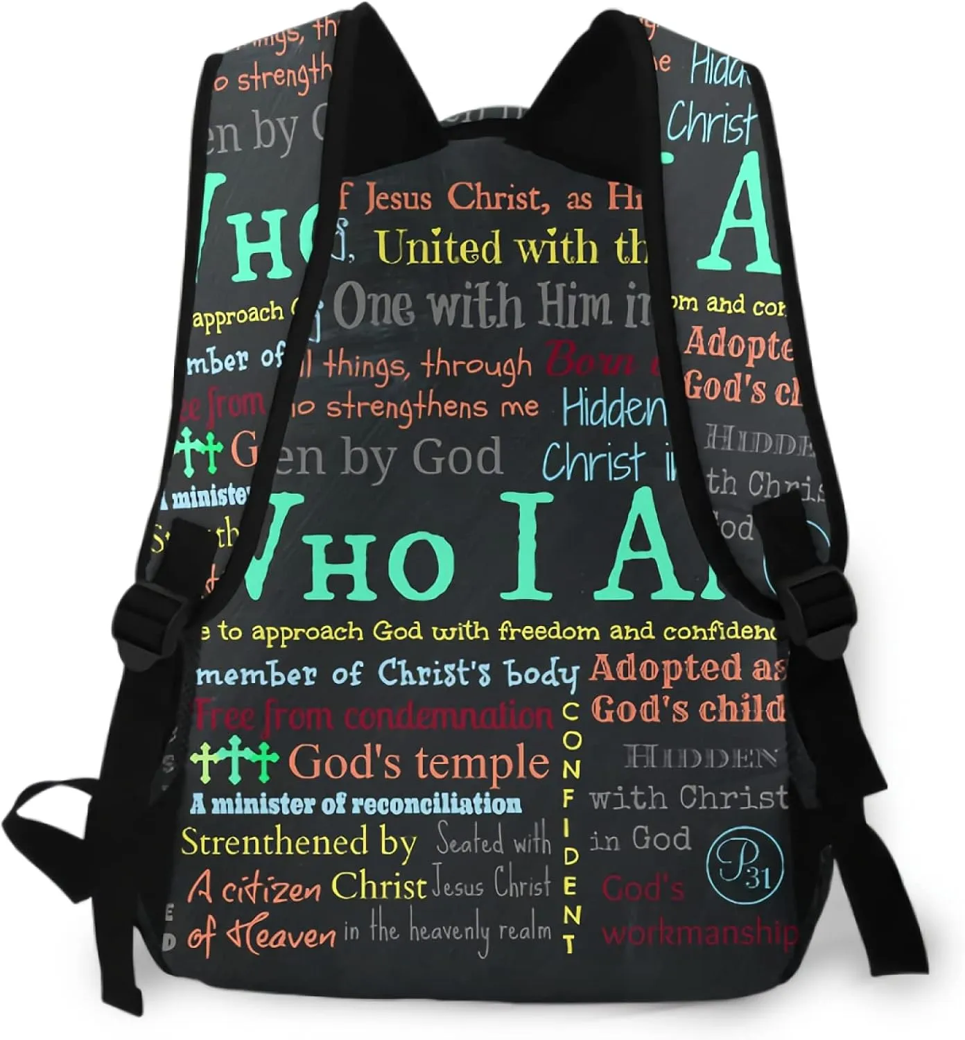 Inspirational Bible Scripture Backpack Christian Book Bags for Boys Girls Elementary School Bags Back to School Gift Bookbag 2nd 3rd 4th 5th 6th Grade One Size