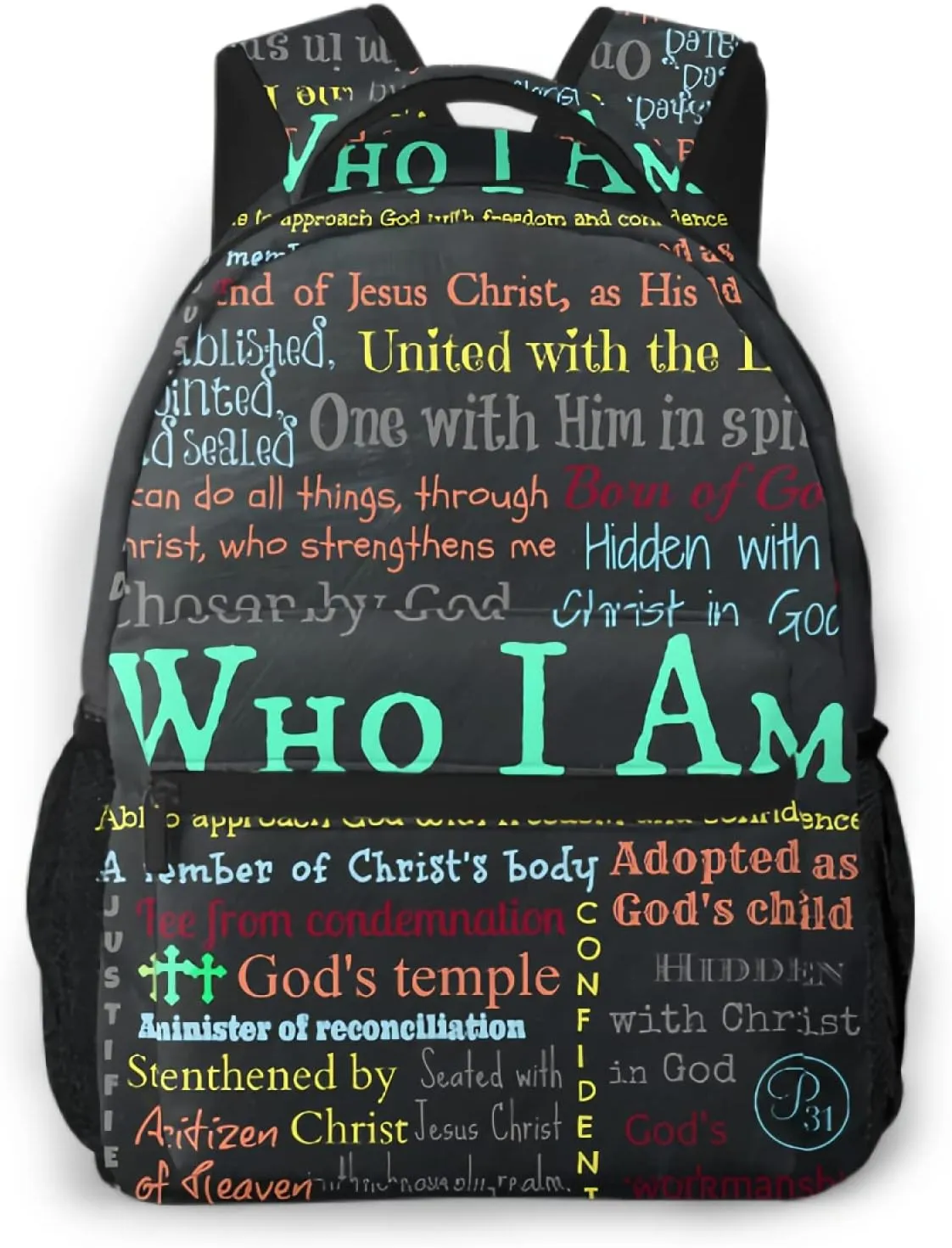 Inspirational Bible Scripture Backpack Christian Book Bags for Boys Girls Elementary School Bags Back to School Gift Bookbag 2nd 3rd 4th 5th 6th Grade One Size