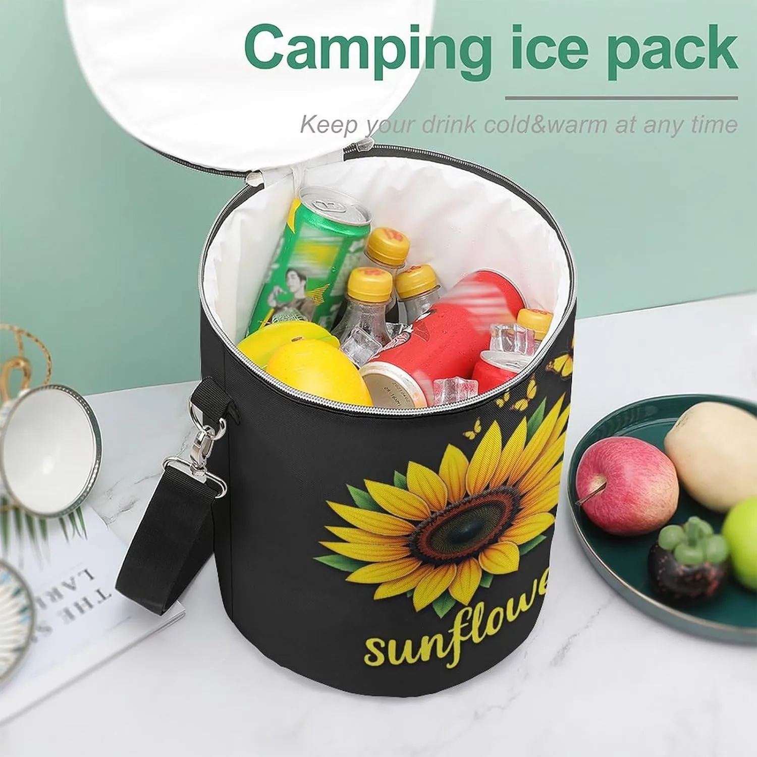 Insulated Bag with Hard Bottom, Leak Proof Coolers Backpack for Picnic Accessories