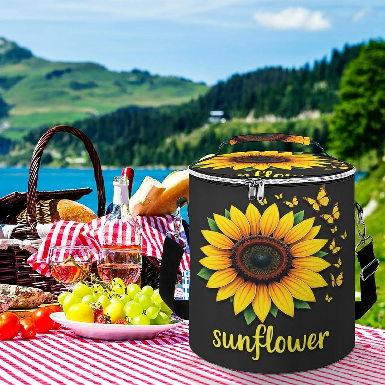 Insulated Bag with Hard Bottom, Leak Proof Coolers Backpack for Picnic Accessories