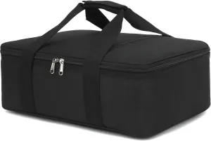 Insulated Casserole Carrier Bag - Large Portable Hot and Cold Food Storage Tote with Handles Thermal Bag for Parties, Potlucks, Picnics, Camping, Travel，Black
