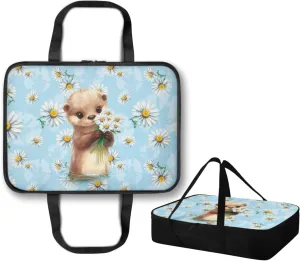Insulated Casserole Carrier for Hot or Cold Food Portable Thermal Warmer Bag Baking Dish Carrier for Cookouts Travel, Fits 11 x 15 Inch Baking Dish, Daisy Otter Blue