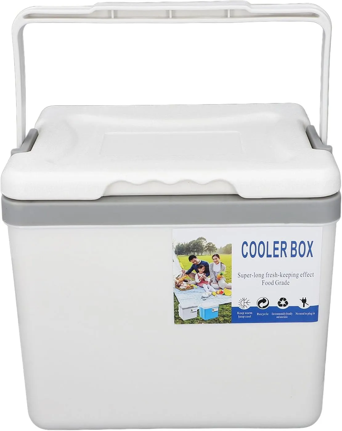 Insulated Cool Box, 6L Foldable Handle Portable Cooler Box Easy to for Outdoor