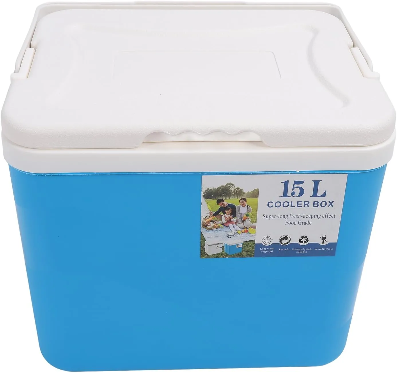 Insulated Cooler, 15L Portable Cooler Camping Coolers Lasting Cooling Insulation Hard Cooler Box Small Cooler Hard Shell for Beach, Drink, Beverage, Camping, Picnic, Fishing,