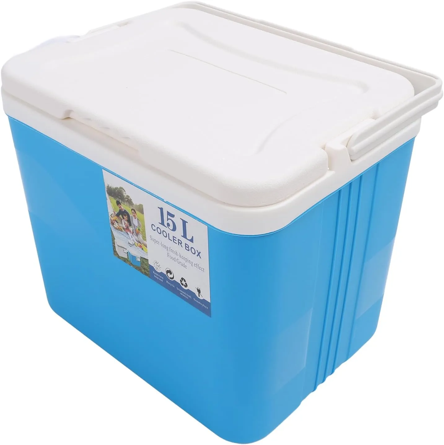 Insulated Cooler, 15L Portable Cooler Camping Coolers Lasting Cooling Insulation Hard Cooler Box Small Cooler Hard Shell for Beach, Drink, Beverage, Camping, Picnic, Fishing,