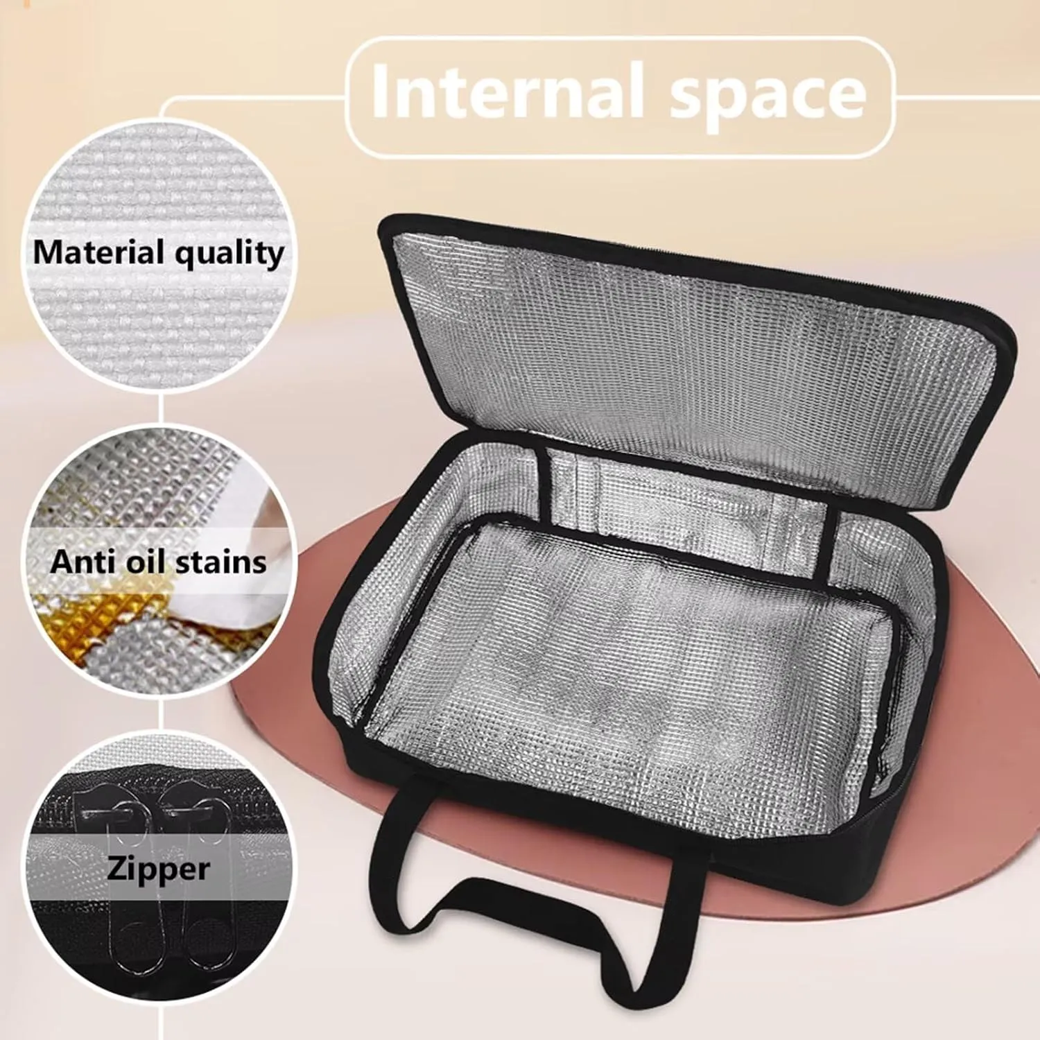 Insulated Food Carrier Thermal Lunch Bag for Hot or Cold Food Casserole Carrier for Travel Outdoor Dining Events Fits 9" x 13" Casserole Pans, Dark Blue Sea Turtle