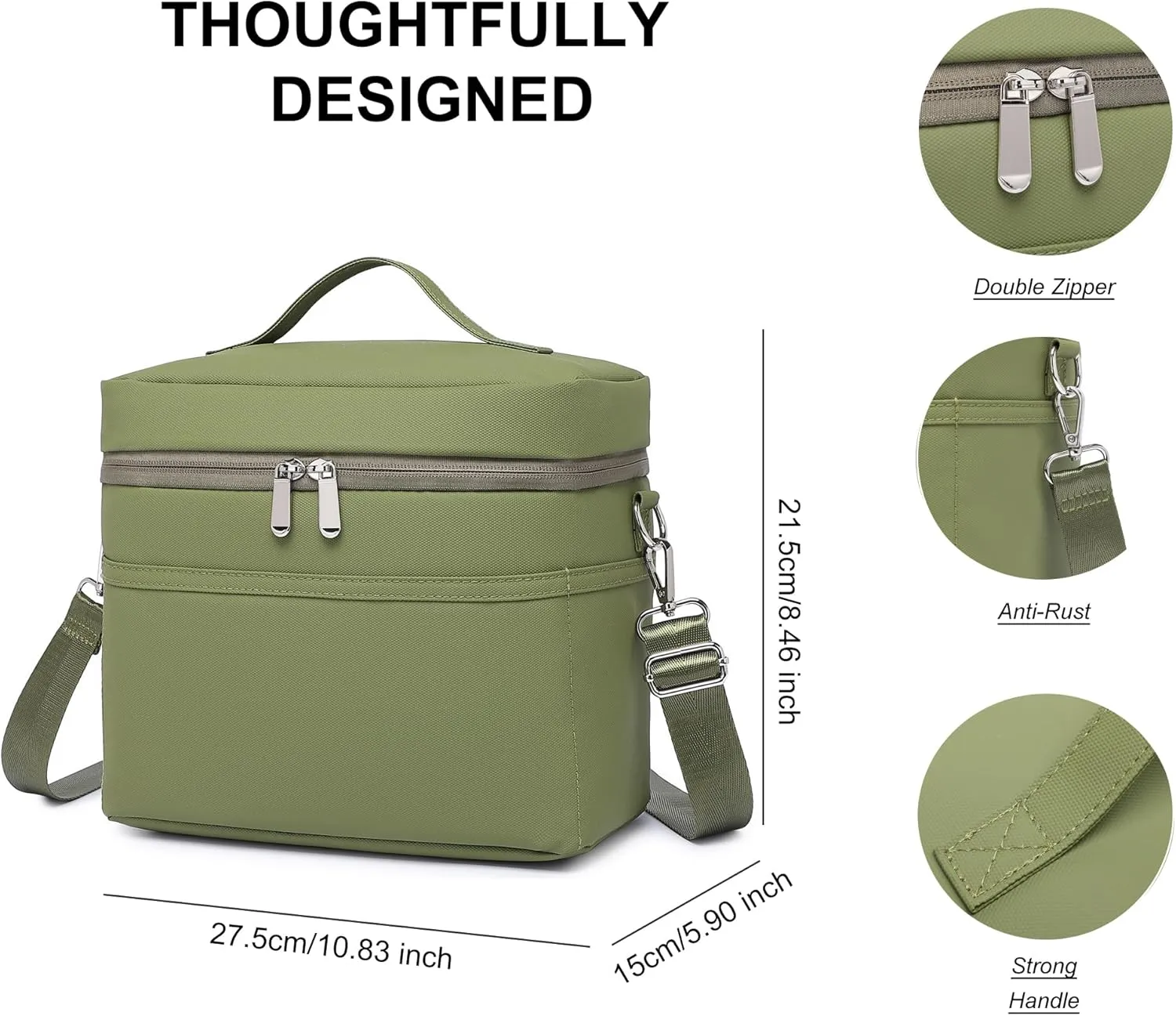 Insulated Lunch Bag for Women Adult Lunch Box Lightweight Waterproof Lunchbox Soft Cooler Reusable Lunch Bags for Work