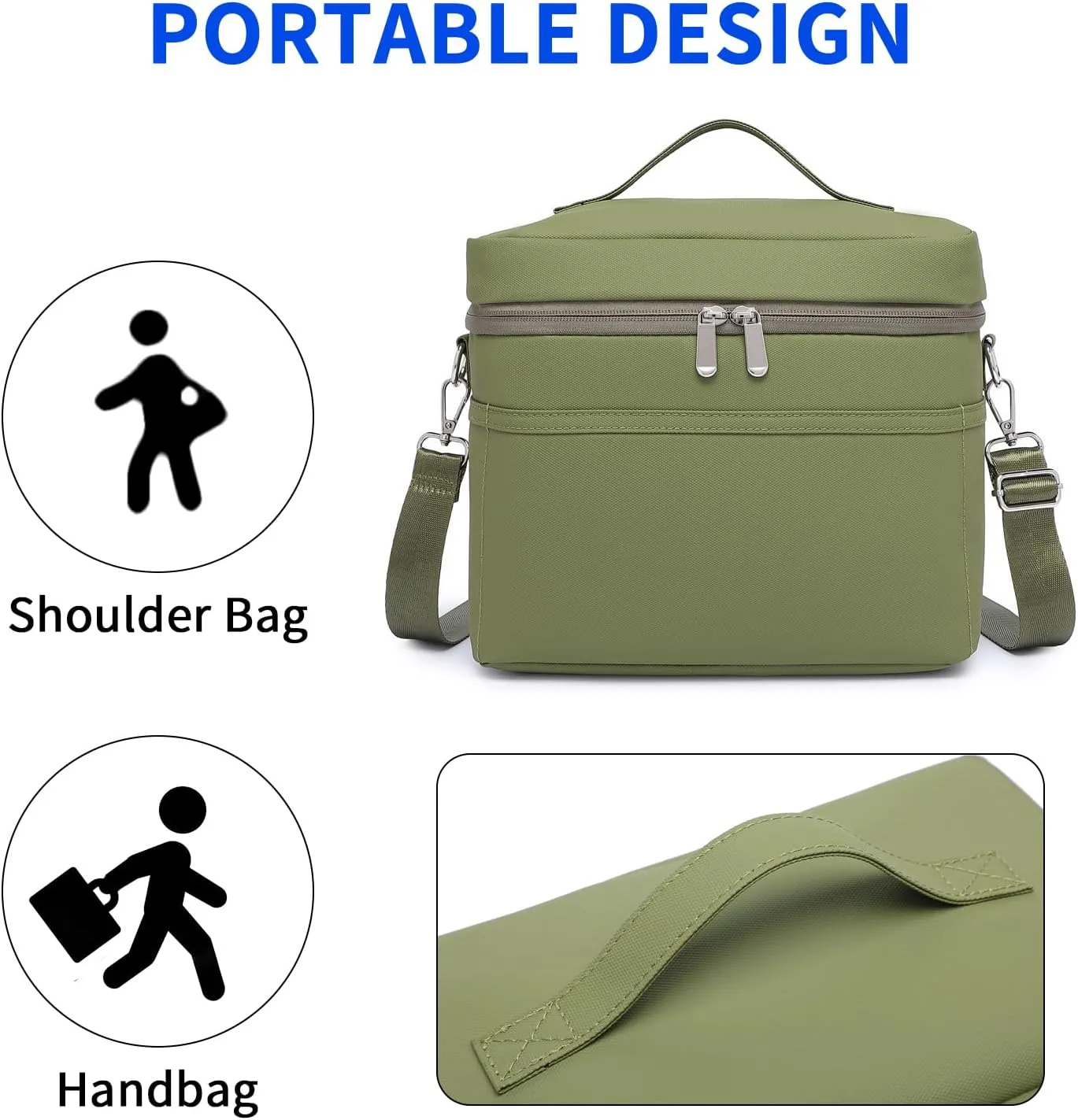 Insulated Lunch Bag for Women Adult Lunch Box Lightweight Waterproof Lunchbox Soft Cooler Reusable Lunch Bags for Work