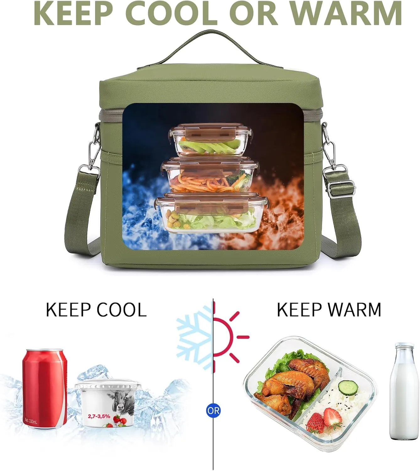 Insulated Lunch Bag for Women Adult Lunch Box Lightweight Waterproof Lunchbox Soft Cooler Reusable Lunch Bags for Work
