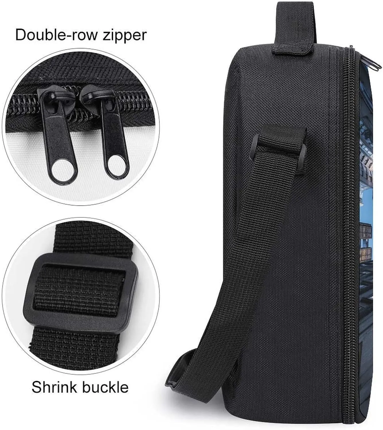 Insulated Lunch Bag Lunch Box for Women Men Building Low Angle Photography Lunch Tote Bags for Work Office