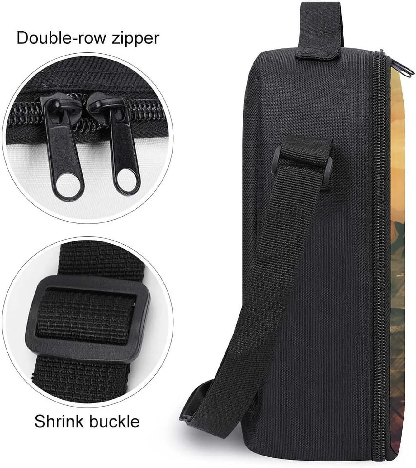 Insulated Lunch Bag Lunch Box for Women Men Valley Pattern Lunch Tote Bags for Work Office