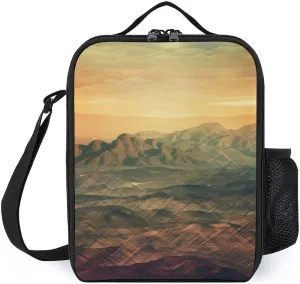 Insulated Lunch Bag Lunch Box for Women Men Valley Pattern Lunch Tote Bags for Work Office