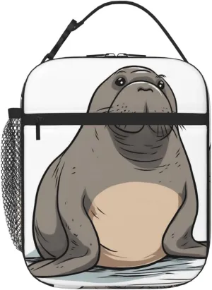 Insulated Lunch Bag Walrus Lunch Box for Women Men Reusable Leakproof Lunch Cooler Tote Bag for Picnic Work