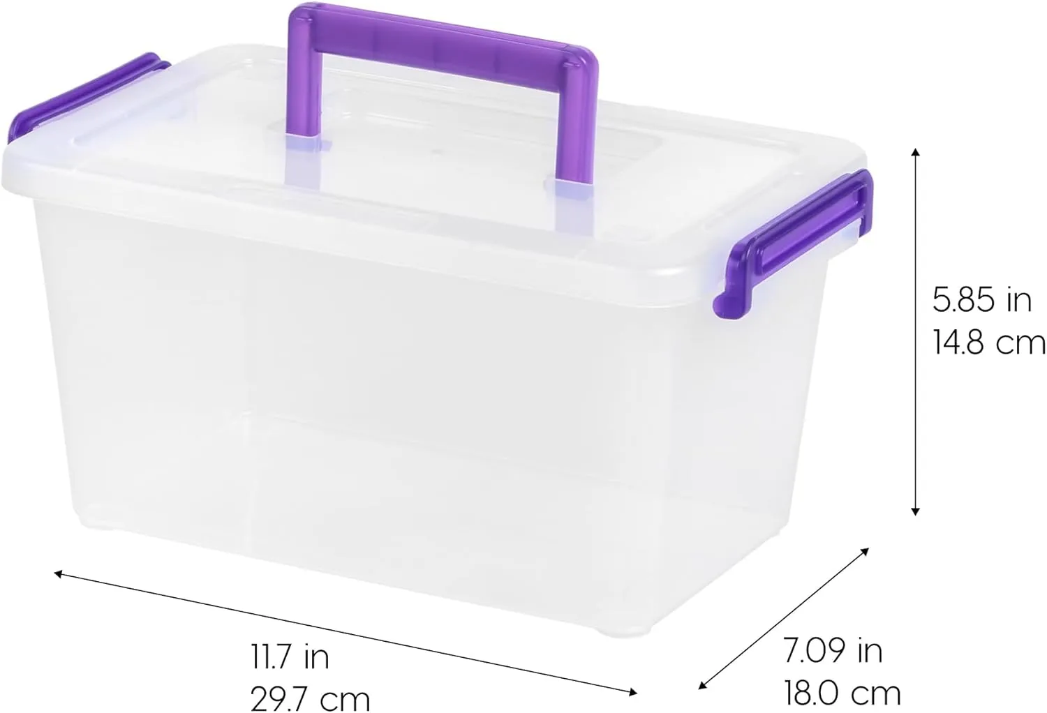 IRIS USA 5 Qt. Plastic Storage Bins with Lids, 6 Pack, Craft Storage Container, Sensory Bin, Organizing Containers for Home, Office & Art Supplies, Stackable, Clear