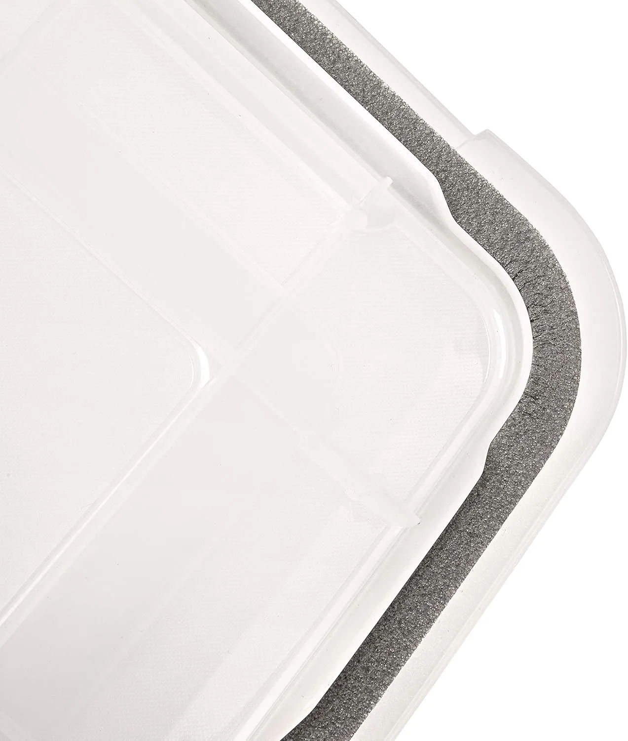 IRIS USA WeatherPro 32 Qt Storage Bins with Lids, 4 Pack, BPA-Free Plastic Gasket Box with Tight Latch and Seal, Stackable Nestable Tote Tub - Clear/Black