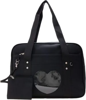 Ita Heart Shape Window Japanese Handbag JK Purse Satchel for Lolita Comic DIY Shoulder Bag