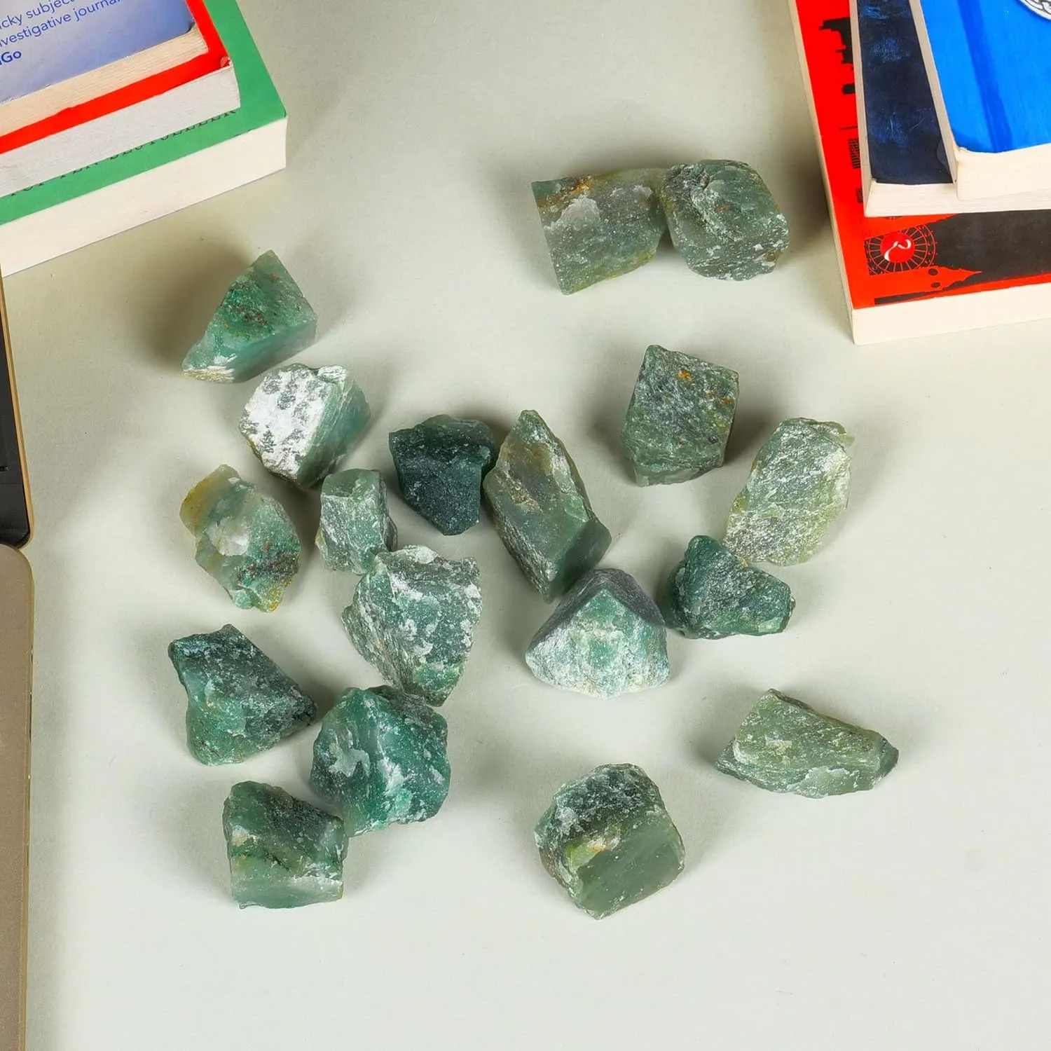 Jade Stone - 1/2lb Healing Crystals, Gemstones, Green Jade Crystal, Reiki Supplies, Spiritual Gifts, Raw Crystals, Jade Chakra Stone, Green Crystal, Rough Rocks for Tumbling, Crystals for Crafts