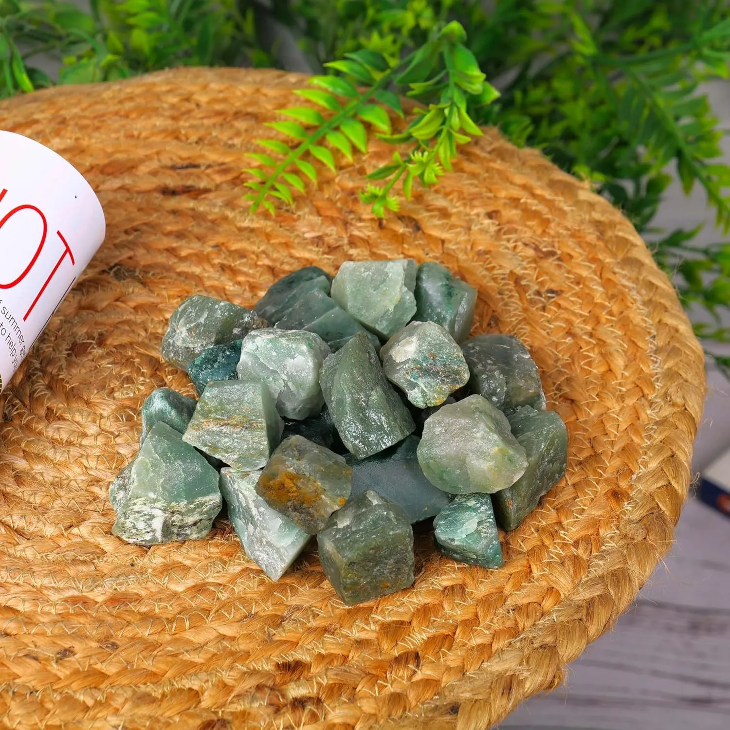 Jade Stone - 1/2lb Healing Crystals, Gemstones, Green Jade Crystal, Reiki Supplies, Spiritual Gifts, Raw Crystals, Jade Chakra Stone, Green Crystal, Rough Rocks for Tumbling, Crystals for Crafts