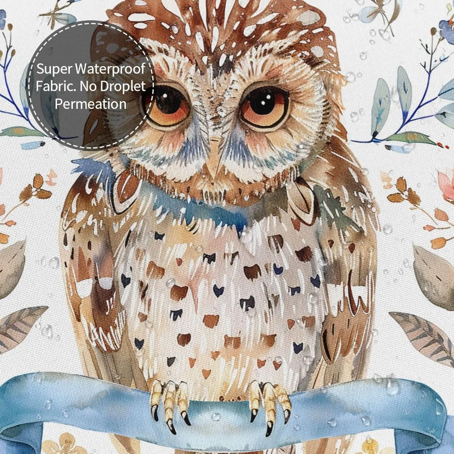 jamie world Owl Shower Curtain Animal Owl Bathroom Shower Curtains Boho Shower Curtain Waterproof Polyester Fabric Decor with Plastic Hooks 60 x72 Inches