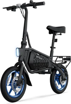 Jetson Bolt Folding Electric Ride-On Bike, Easy-Folding, Built-in Carrying Handle, Twist Throttle, Up to 15.5 MPH, Ages 13 