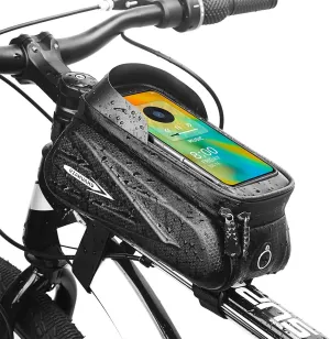 kadet Frame Bags For Bicycles,Hard Casing Bag - Phone Holder With Sensitive Touch-Screen, Mountain Accessories, Never Deform, Waterproof, For Him Dad Husband Boyfriend