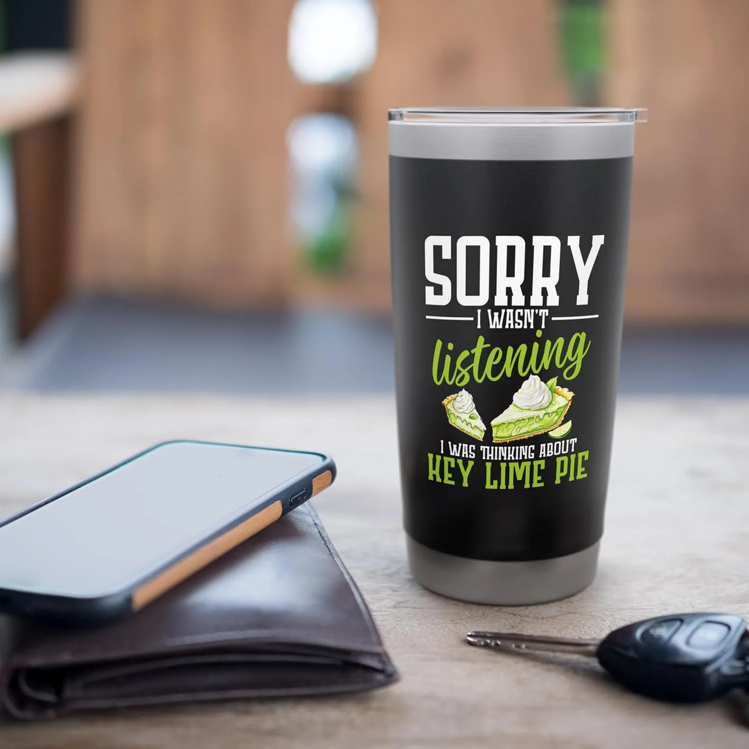 Key Lime Pie Dessert Nice Abs Florida Pie Recipe Baking Stainless Steel Insulated Tumbler