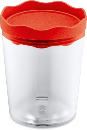 Koziol Storage jar, Container, Sugar, Tea, Coffee, Rice, Flour, thermoplastic, Organic red, M