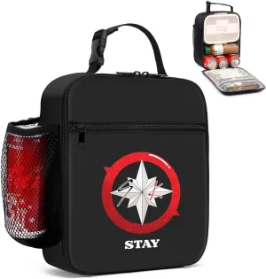 Kpop Insulated Lunch Bag Large Capacity Reusable Lunch Box Organizer for Office Picnic Travel Hiking Beach