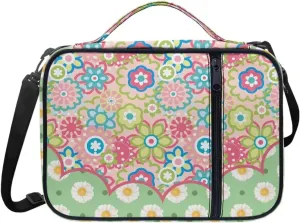 Large Bible Bag Bible Case for Women Bible Cover Case Bible Covers with Shoulder Strap Church Bag Hippie Flower Print