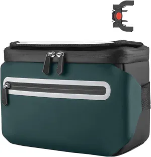 Large Capacity Bike Handlebar Bags with Shoulder Strap Bicycles Front Storage Pouches Reflective Cycling Phone Bag