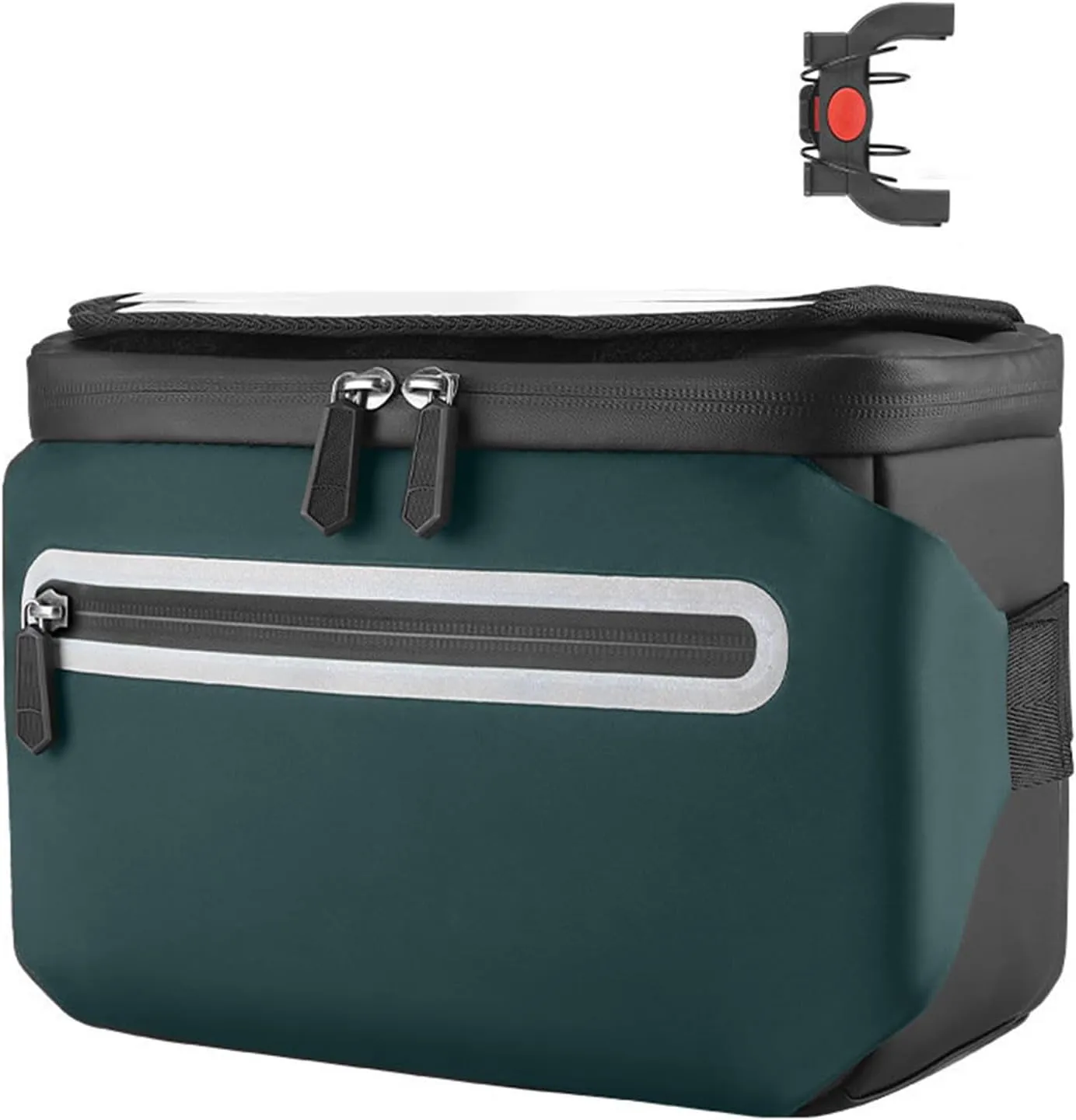 Large Capacity Bike Handlebar Bags with Shoulder Strap Bicycles Front Storage Pouches Reflective Cycling Phone Bag