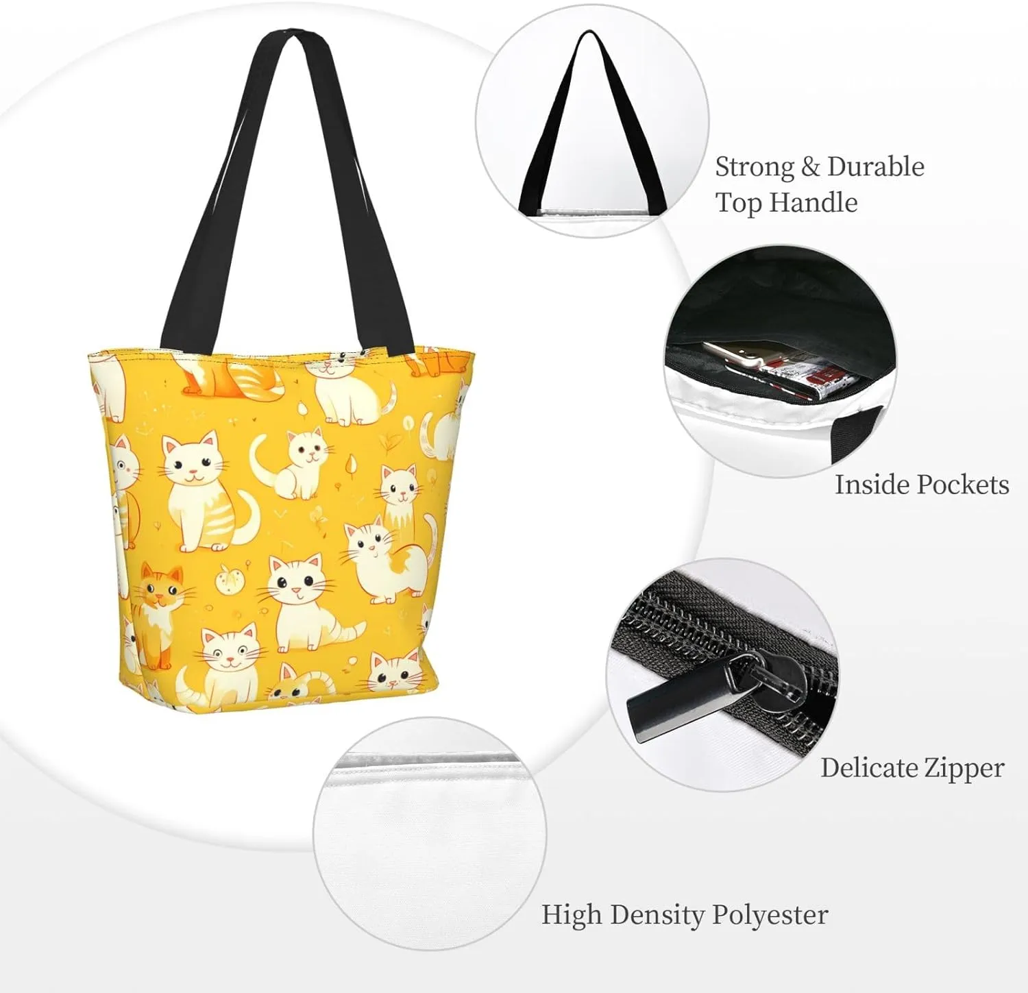 Large Tote Bag For Women Portable Beach Bag Handbag Reusable Grocery Bags