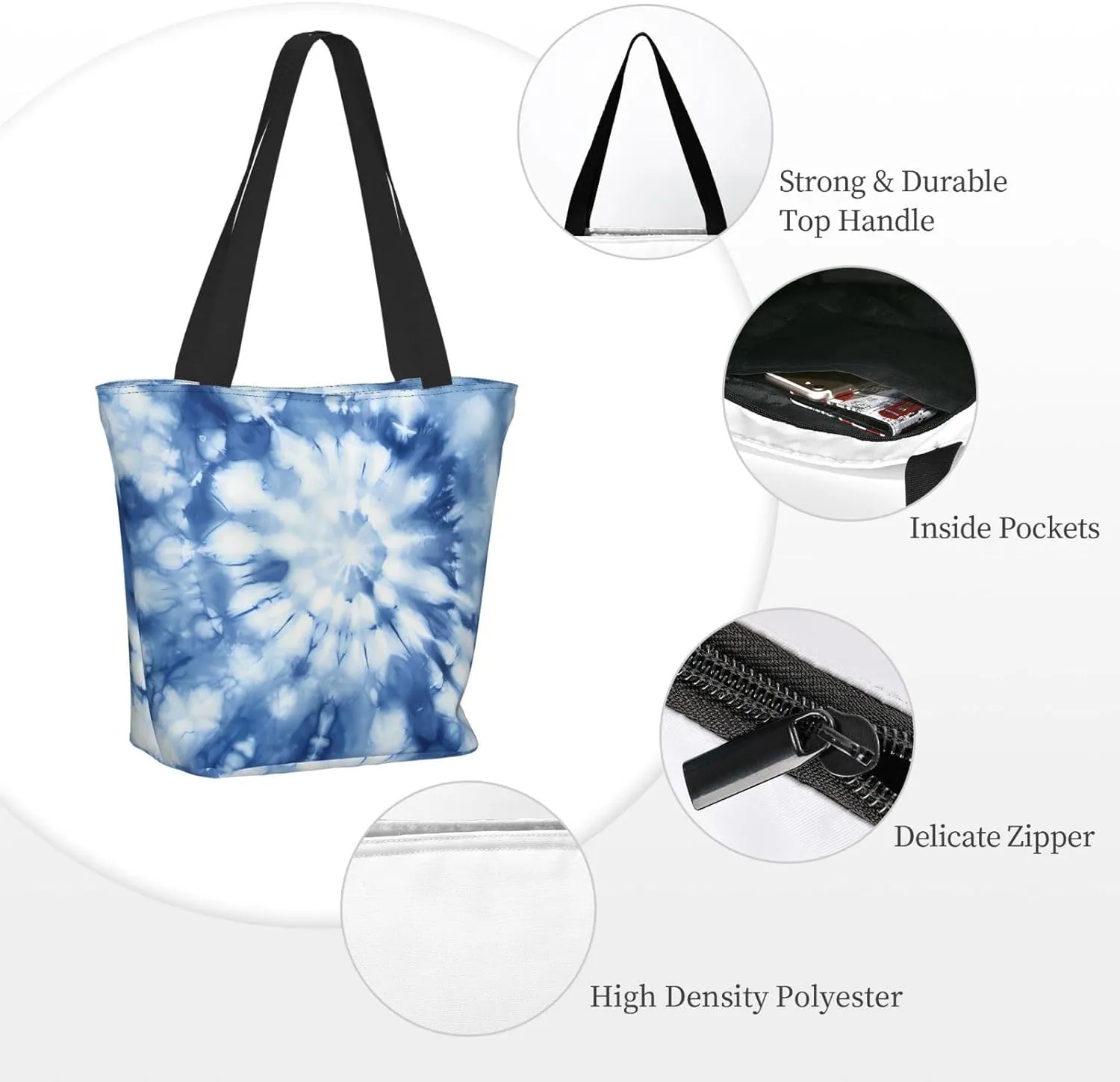 Large Tote Bag For Women Portable Beach Bag Handbag Reusable Grocery Bags