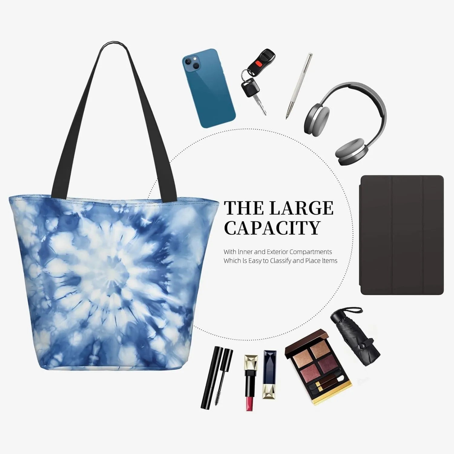 Large Tote Bag For Women Portable Beach Bag Handbag Reusable Grocery Bags